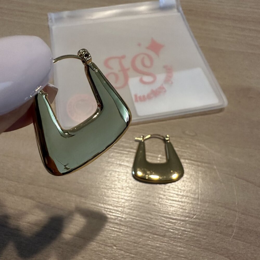 NWT Frasier Sterling Gold Coast Hoops Earrings Gold plated - Picture 5 of 6